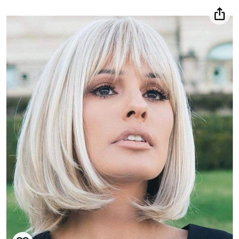 Haircube bob blonde wig.
